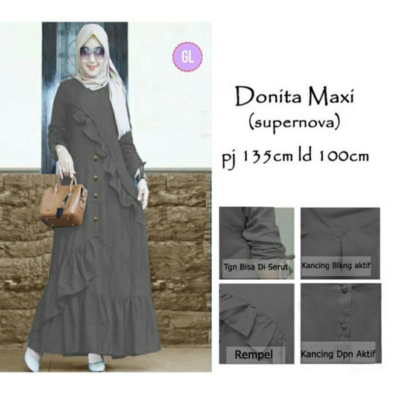 BEST SELLER  PG Fashion - Firda Maxi / Pakaian Wanita Maxi Dress Best Quality