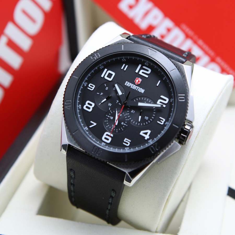 JAM TANGAN PRIA EXPEDITION 6823 E 6823 E6823 LEATHER ORIGINAL GARANSI 1 TAHUN