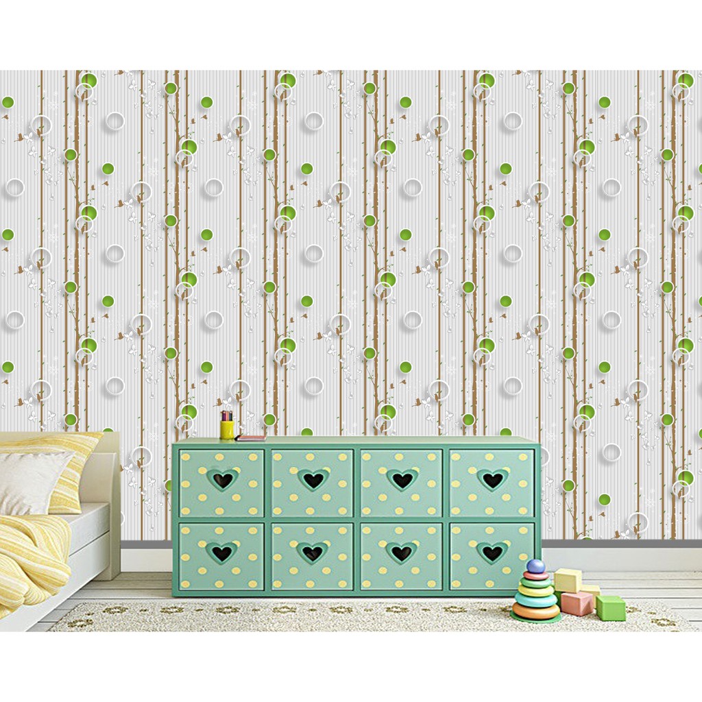 Walpaper Dinding Stiker Wallpaper Sticker Bata Garis Batik Karakter Walpaperdinding Cy1082