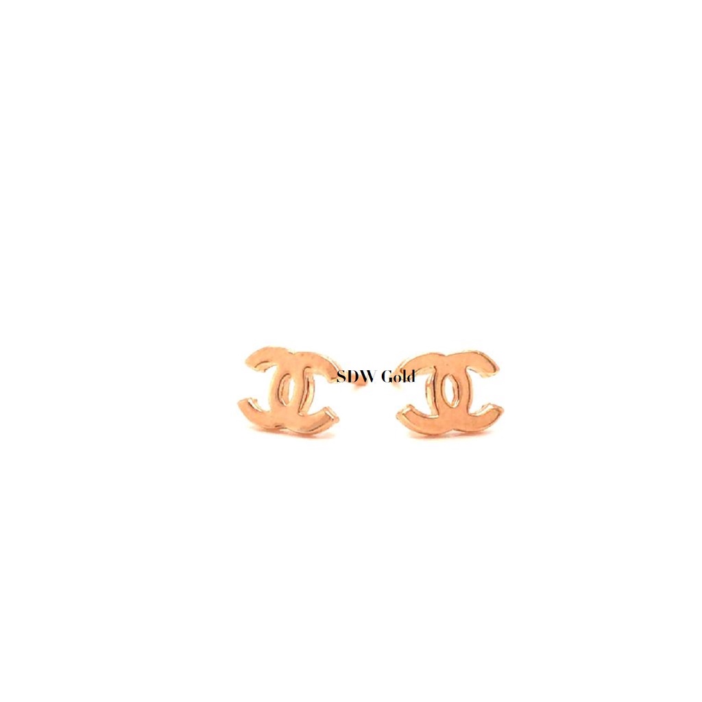 Anting Tusuk Emas Chanel 8K 375 - SDW Gold -