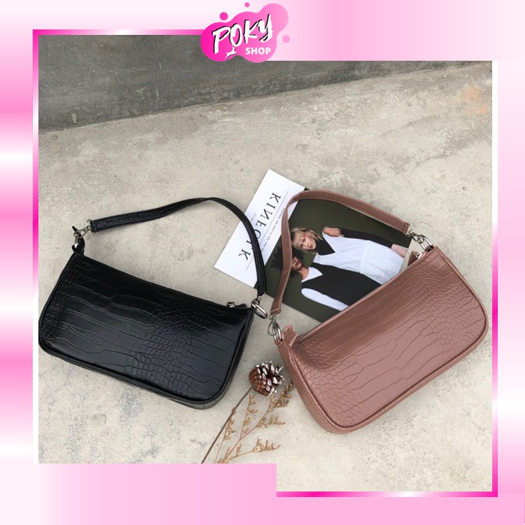 [LOKAL] POKY - TAS AUDREY -TAS WanitaTAS Buaya Shoulder bag MORYMONY Croco Bag Bahan Buaya