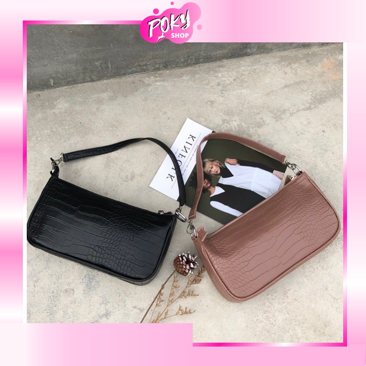 [LOKAL] POKY - TAS AUDREY -TAS WanitaTAS Buaya Shoulder bag MORYMONY Croco Bag Bahan Buaya