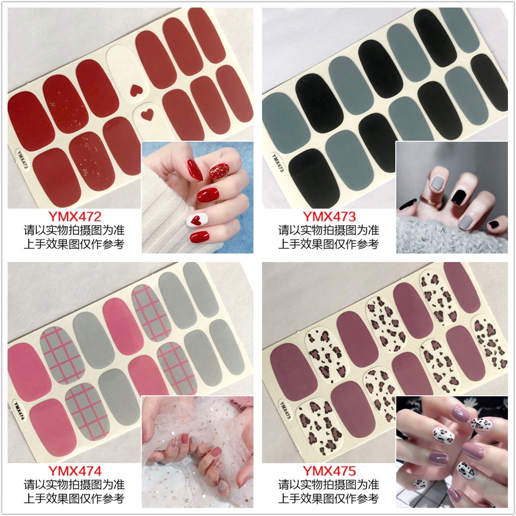 Ymx458-475 Stiker Kuku 3D Bahan Akrilik untuk Nail Art