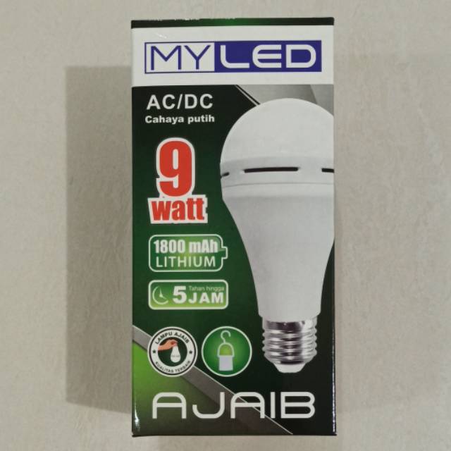 MYLED Lampu LED Emergency AC/DC 9 Watt