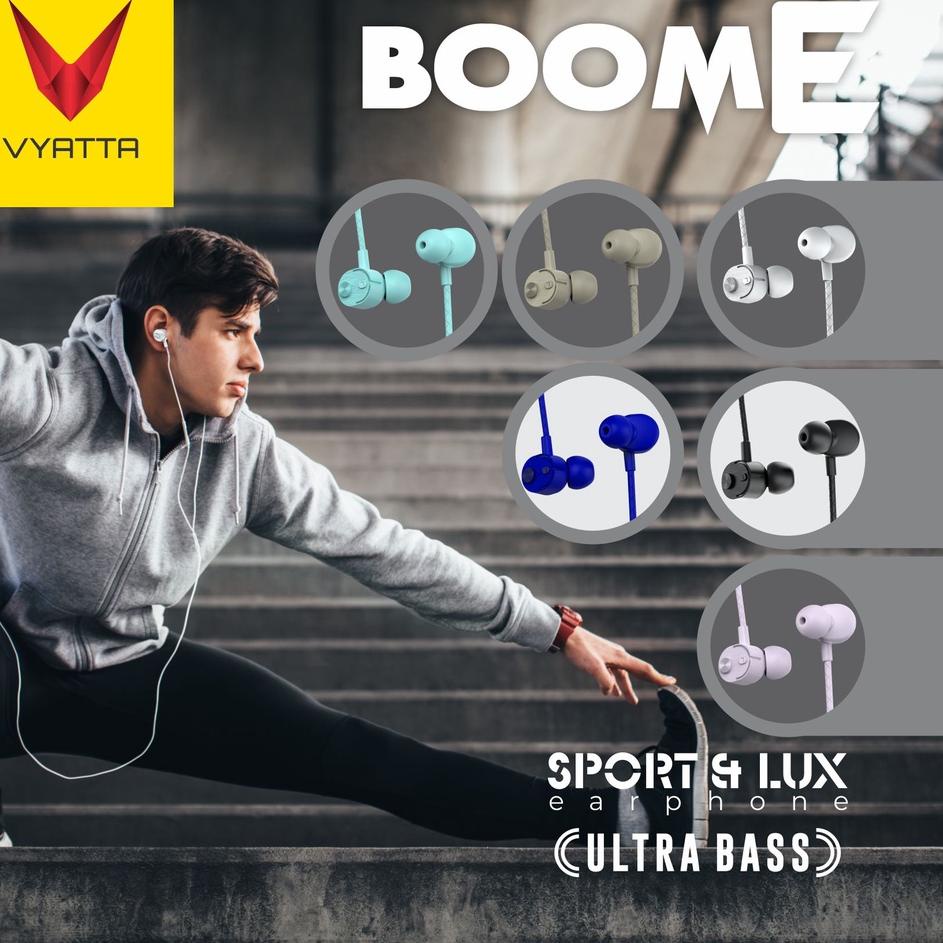 Siap Kirim VYATTA BOOM E Earphone / Headset / Handsfree - Ultra Bass