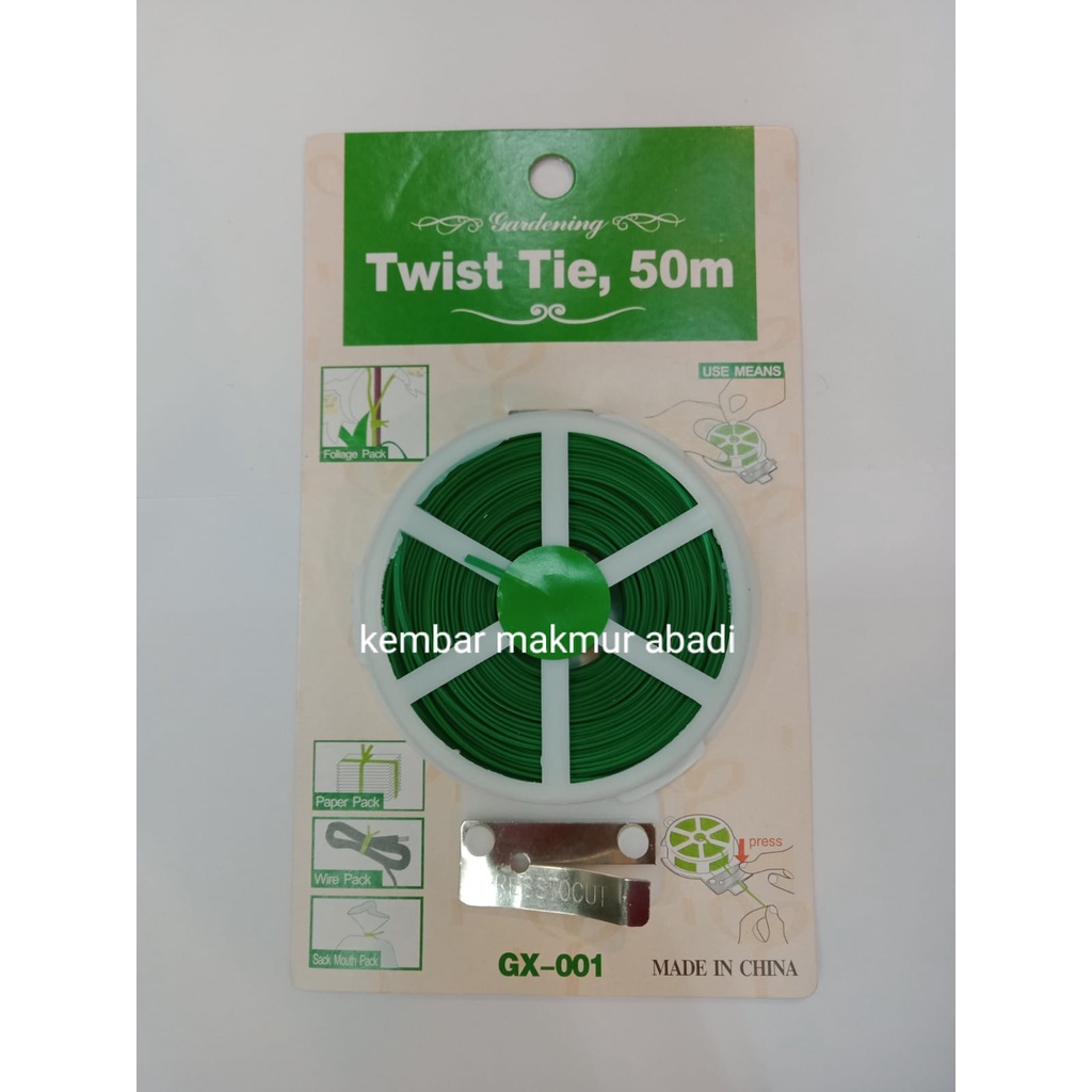 KABEL TWIST TIE / MAGIC TWISTER / PENGIKAT KABEL 50M - HITAM 50 meter