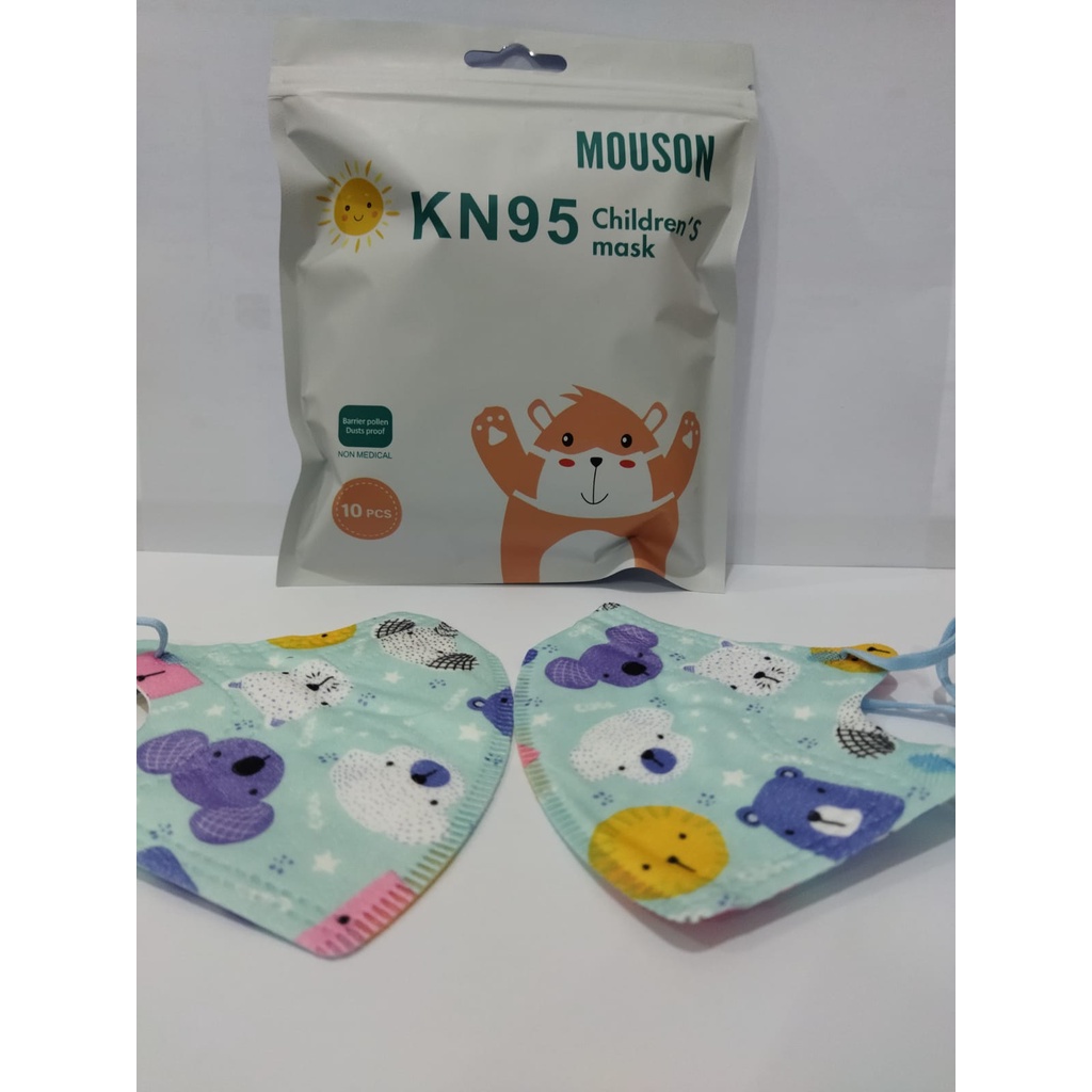 [MH] Masker Kn95 Anak Mouson 3Ply Protecrive 10Pcs Mask