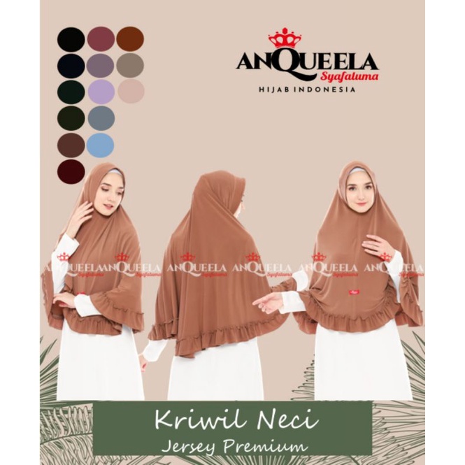 jilbab kriwil Neci Ori By Anqueela hijab