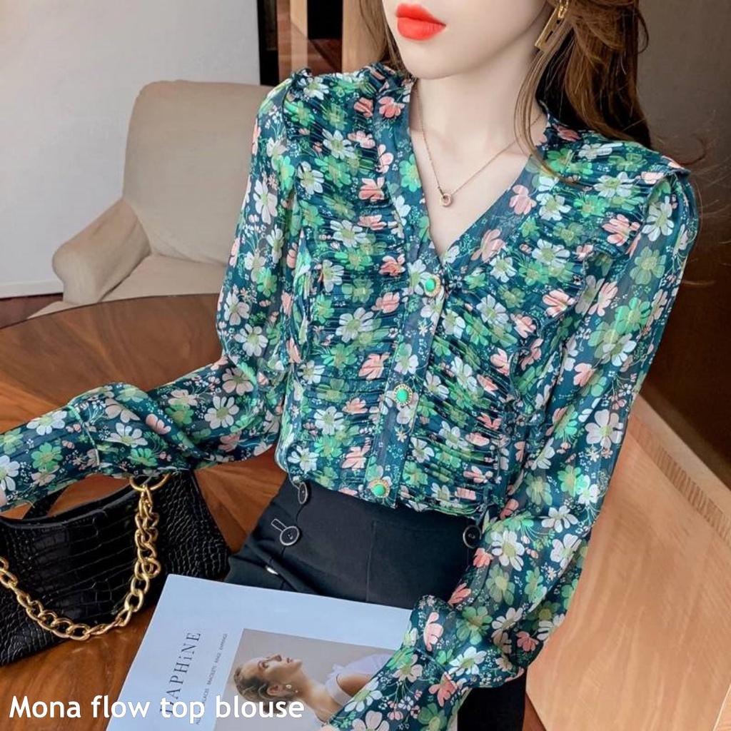 Mona flow top blouse - Thejanclothes