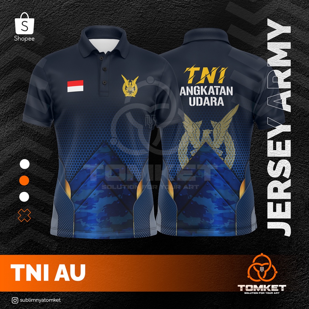 Baju Jersey Full Printing TNI AU-2