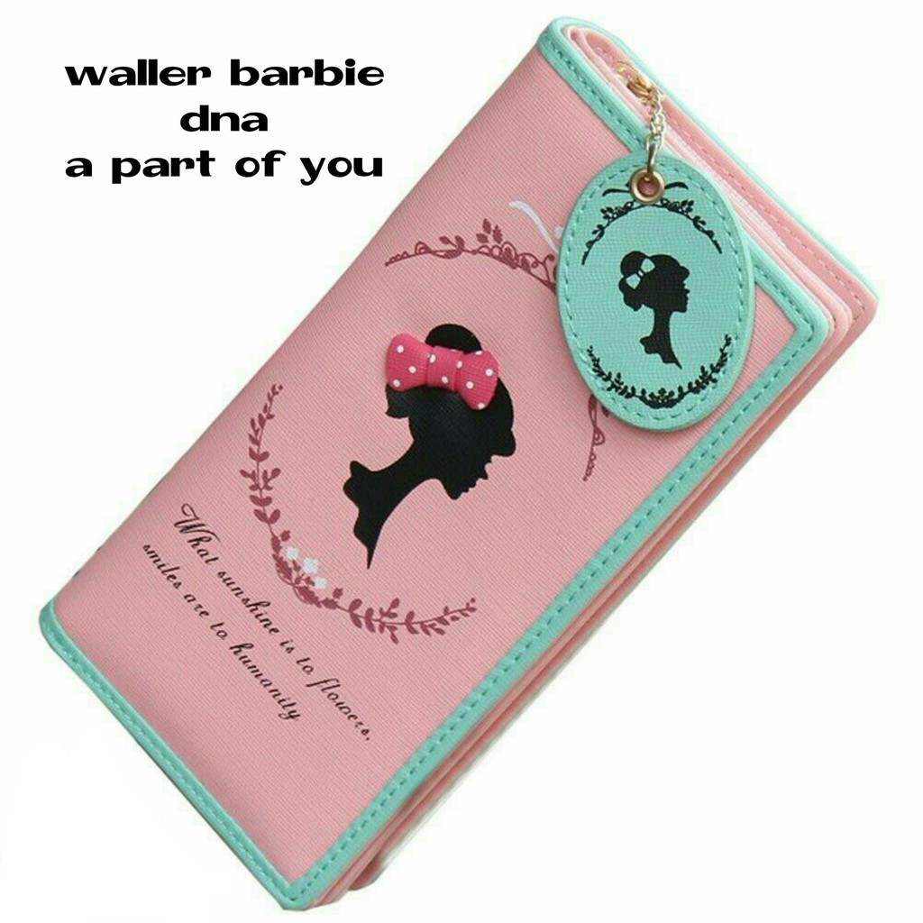 DOMPET PANJANG WANITA RESLETING CINDERELLA BARBIE WALLET KARTU UANG TALI KOREA MURAH CEWEK