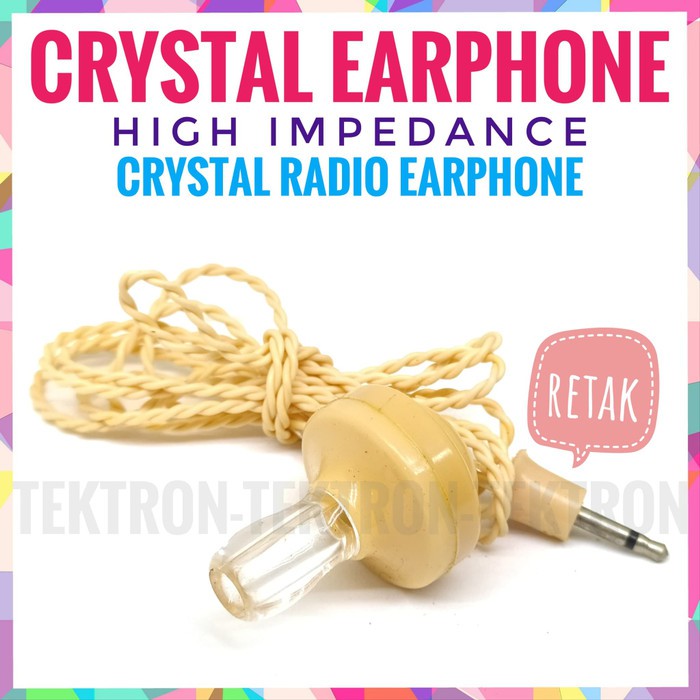Crystal Radio Earphone High Impedance Radio Angin earpiece kristal