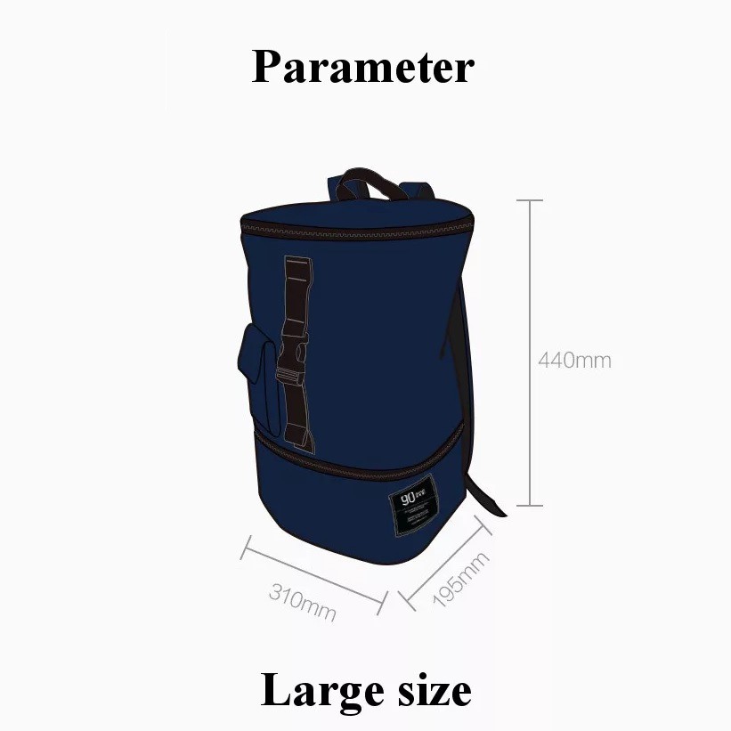 XIAOMI 90FUN Fashion Chic Casual 14-inch Laptop Backpack - L Size - TAS RANSEL XIAOMI 90FUN CHIC BAG