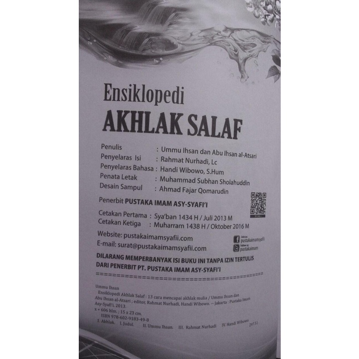 Ensiklopedi Akhlak Salaf Original - Plus 13 Cara Mencapai Akhlak Mulia - Pustaka Imam Asy Syafii-1