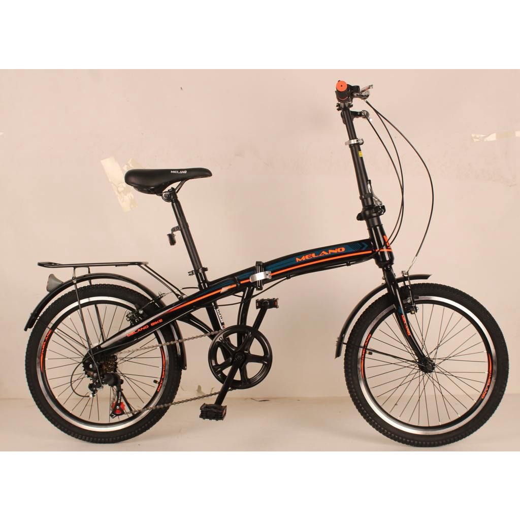 Sepeda Lipat MELANO 20 Inch 7 Speed Boncengan folding bike Steel V Brake SNI Murah Termurah mtb folding bike Garansi free jasa service selamanya-3