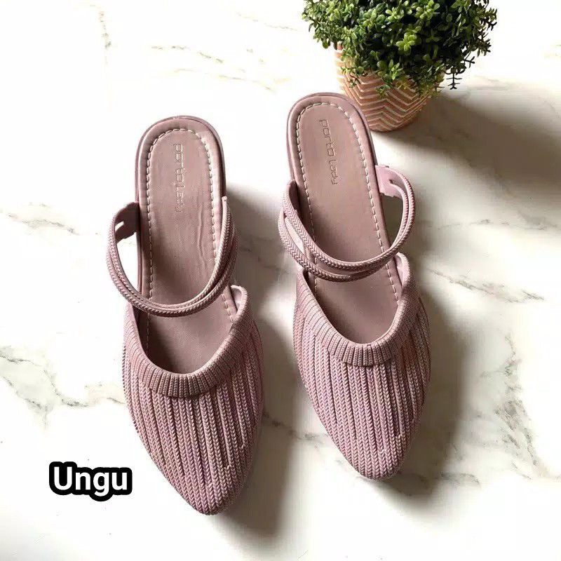 (COD) Sandal Santai Wedges Tali Jelly Wanita Porto BAT