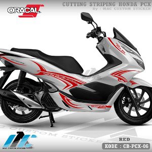 NEW STICKER MURAH CB-PCX-06 PCX PUTIH -CUTTING STICKER PCX - STRIPING CUTTING PCX PUTIH 107