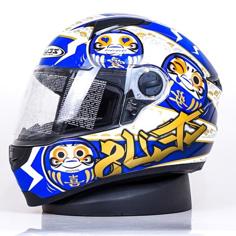 ZEUS ZS813 WHITE AL35 BLUE | HELM FULL FACE | ORIGINAL ZEUS