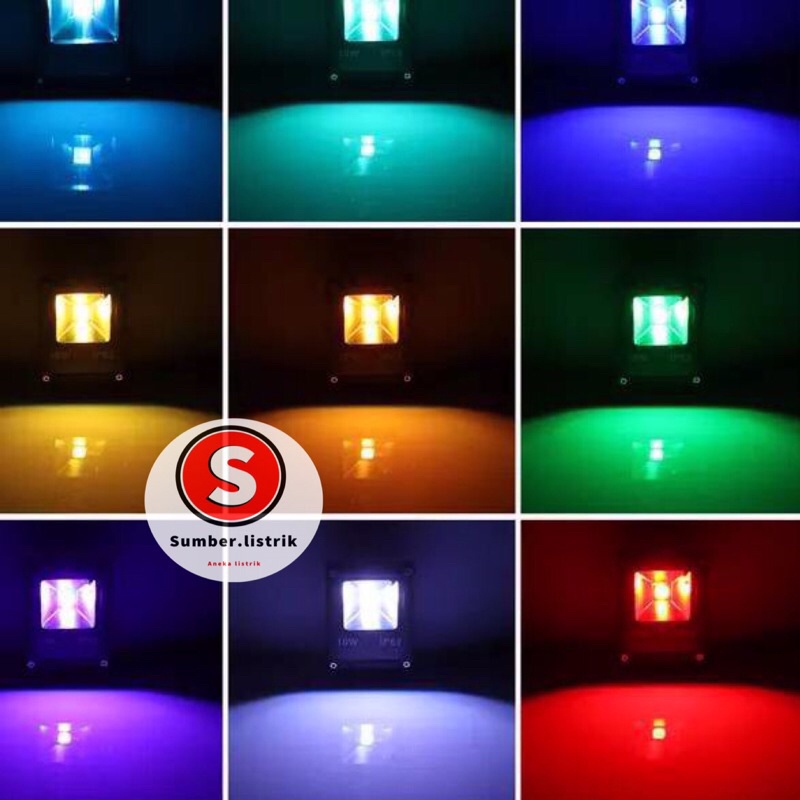 KAP SOROT 10W RGB SLIM SMD  IP65 OUTDOOR MAUPUN INDOOR/ KAP BIGPOWER  RGB REMOT