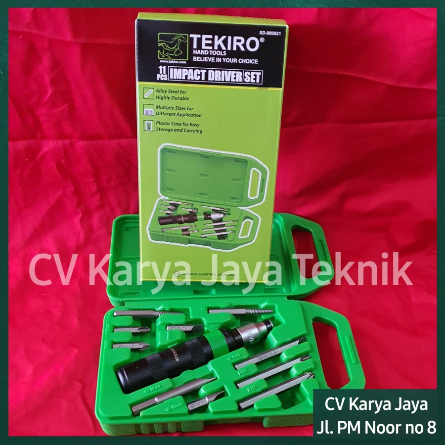 Jual Obeng Ketok Set 11 pcs Tekiro / Impact Driver Set | Shopee Indonesia