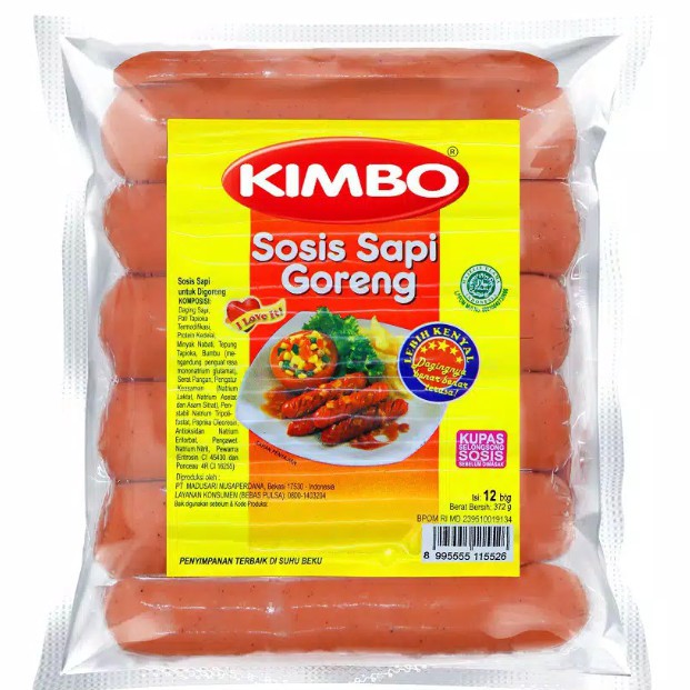 

Kimbo sosis sapi goreng isi 12pcs 372gram 372g sausage 372 gram 12