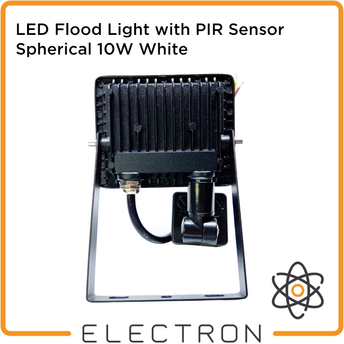 LED Flood Light with PIR Sensor Spherical 10W White Lampu Sorot 10 W