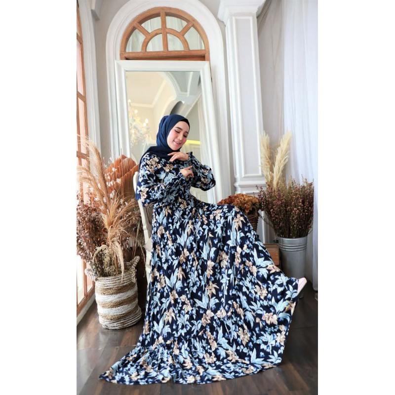JAUHARAH 17 Gamis ori GLAMZ // Busana Muslimah Terlaris // Maxi Dress Rayon Busui