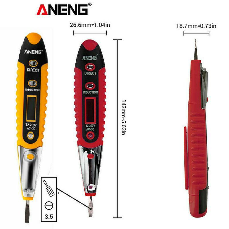 Aneng Testpen / Tespen Digital Deteksi Arus AC DC 12-250V - Hijau