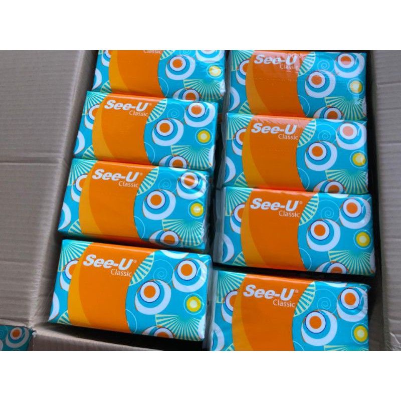 Tisu Tissue See-U See U 250 sheets 2ply See U Travel Packaging 50 Sheets 2ply Tisu Travel See U