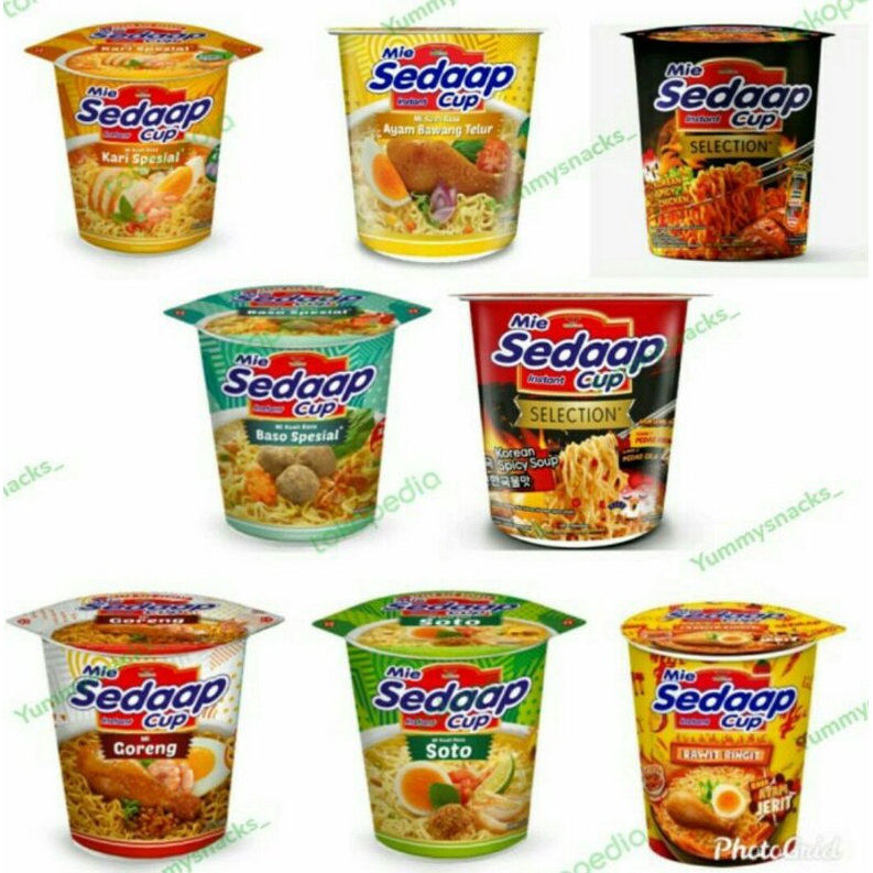 Jual Mie Sedap Cup All Varian/Sedap Cup Goreng Mie Instan Indonesia