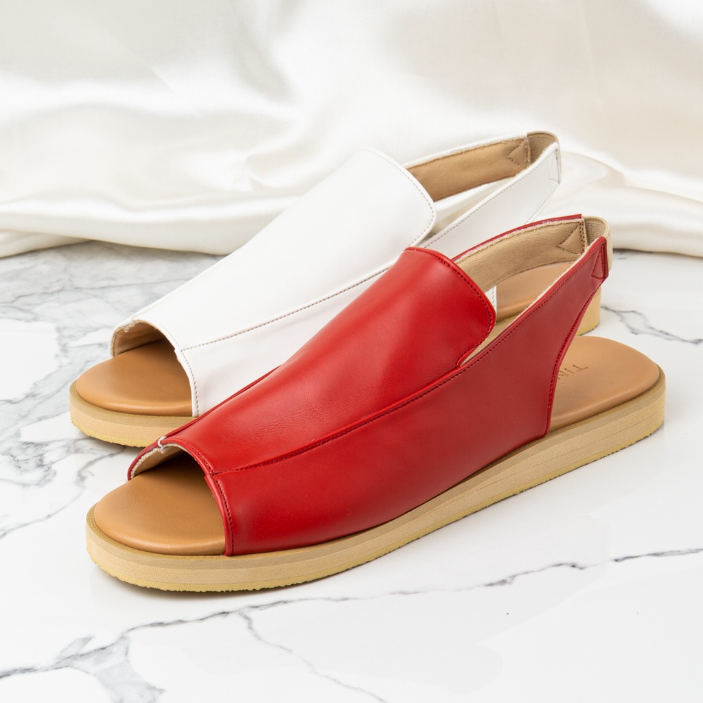 Sandal Slip On Wanita / Sandal Simple Wanita / Sandal Flat Terbuka / Sandal Tali Tinochi Simplify