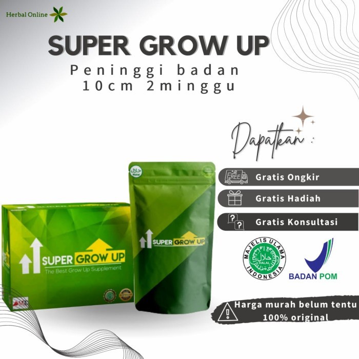 

DISKON TERBATAS!!! SUPER GROW UP SUSU SUPLEMEN PENAMBAH TINGGI BADAN
