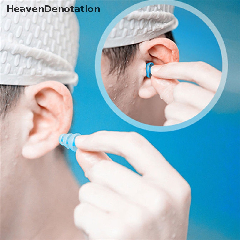 [HeavenDenotation] 4PCS For Study Sleep Silicone Ear Plugs Anti Noise Snore Earplugs Comfortable