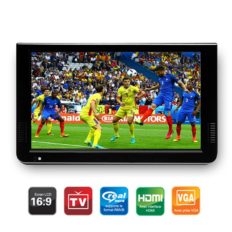 Portable TV Monitor 10 Inch DVB-T2 + Analog - D10 - Black