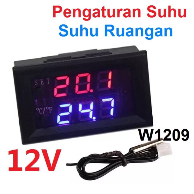 Thermostat Digital Temperature W1209 Termostat Controller Relay W1209wk LED Digital Sensor Suhu 12V