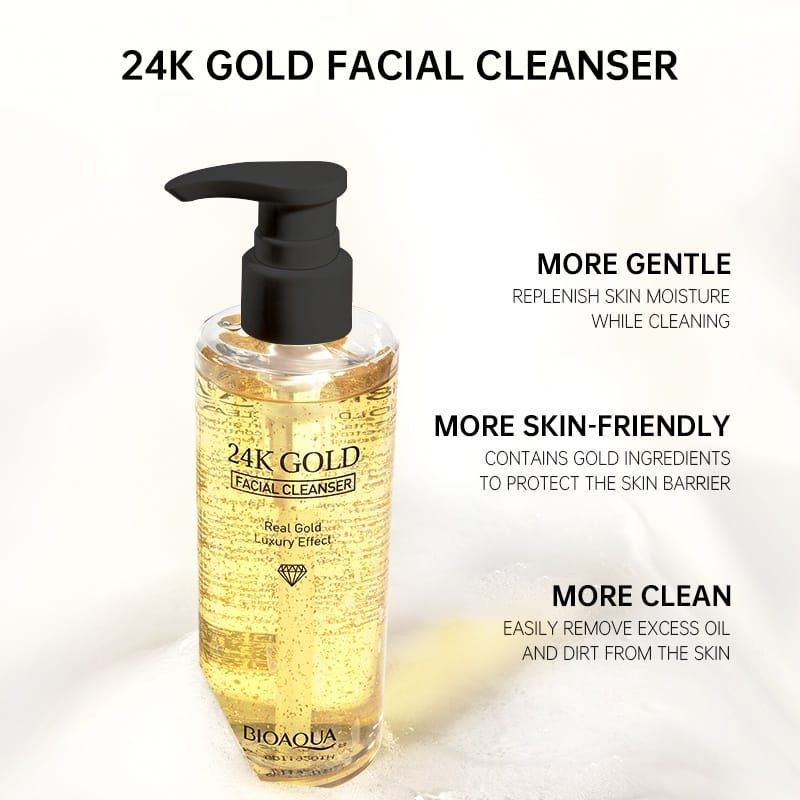 Bioaqua 24K Gold Facial Cleanser 200ml / Pembersih Wajah