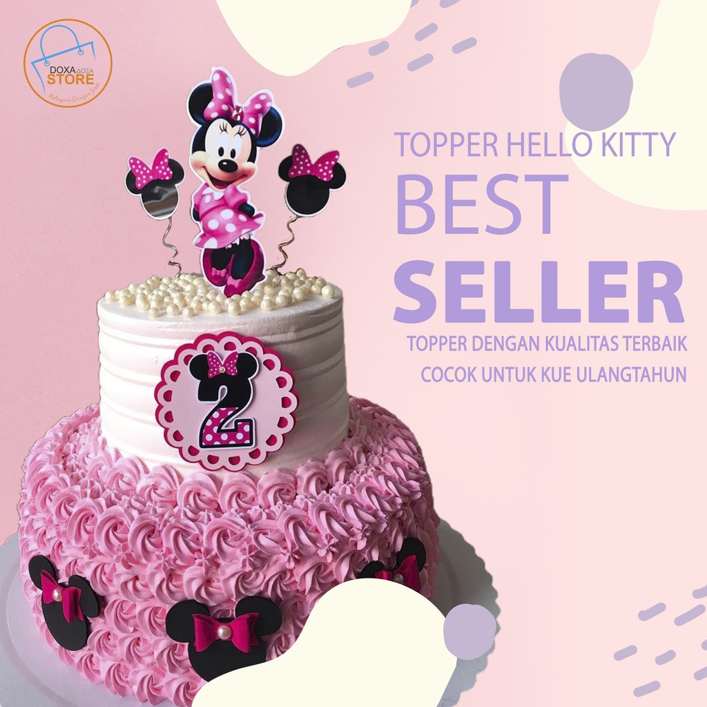 Topper Cake Happy Birthday Costum HELLO KITTY 01
