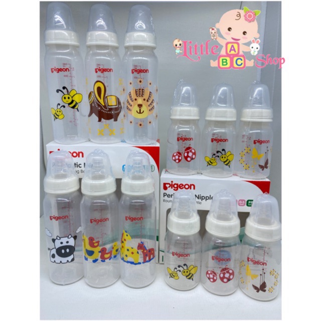 Pigeon Peristaltic Nipple Round Nursing Bottle 240ml 120ml 50ml 1pcs (Satuan) /  pigeon botol susu