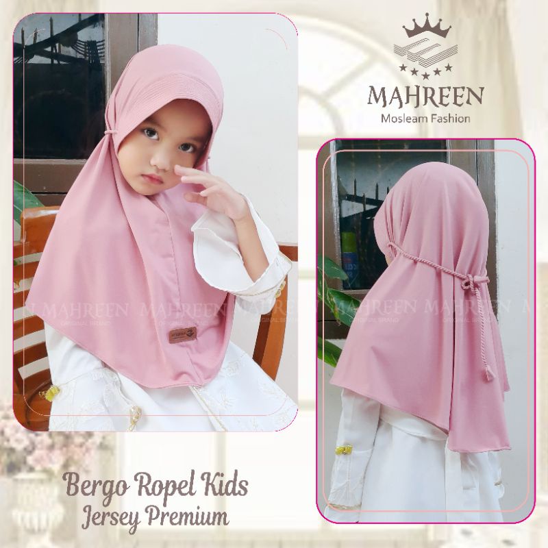 Ped Ropel tali kids ORI MAHREEN hijab anak sekolah TK SD kekinian jersey premium