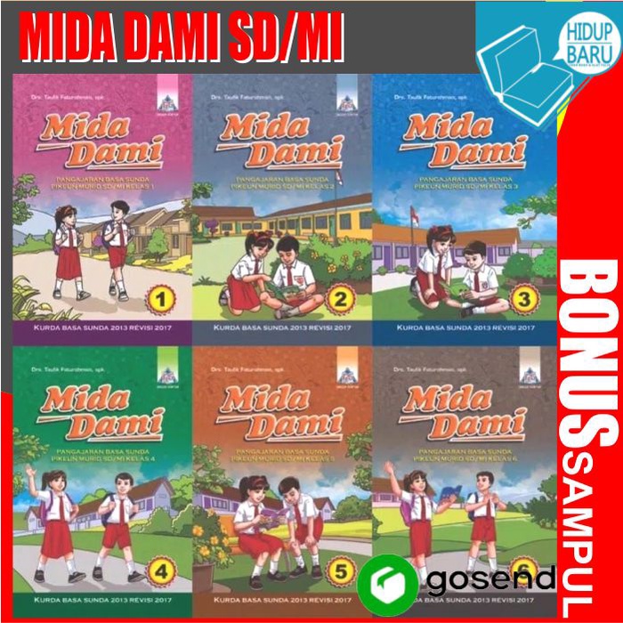 buku bahasa basa sunda kelas 1 2 3 4 5 6 SD mida dami midadami penerbit geger sunten