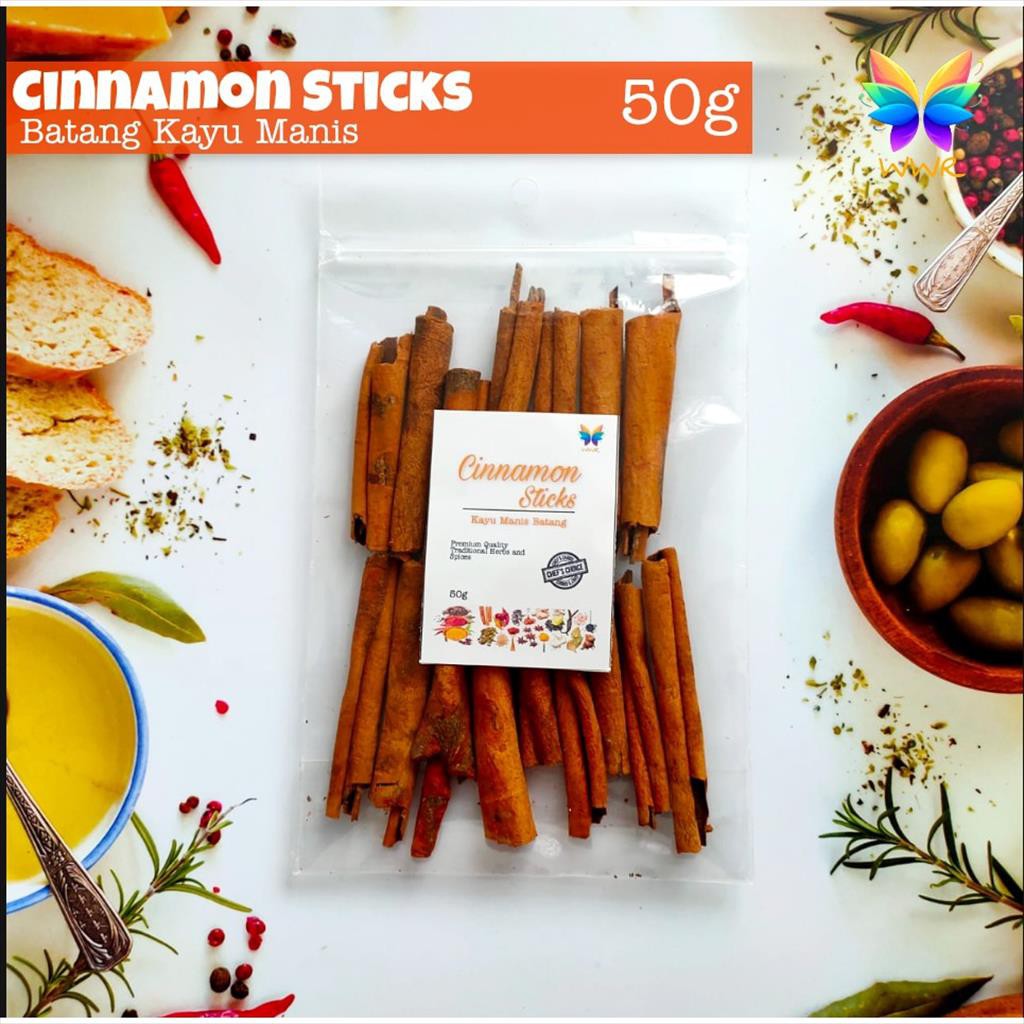 

Rempah Utuh KAYU MANIS BATANG / Cinnamon Sticks 50g PREMIUM by WWR