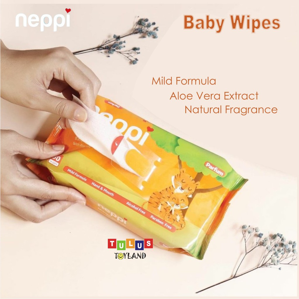 Neppi Baby Wipes Parfume / Non Parfum Perfume Tissue Basah Bayi