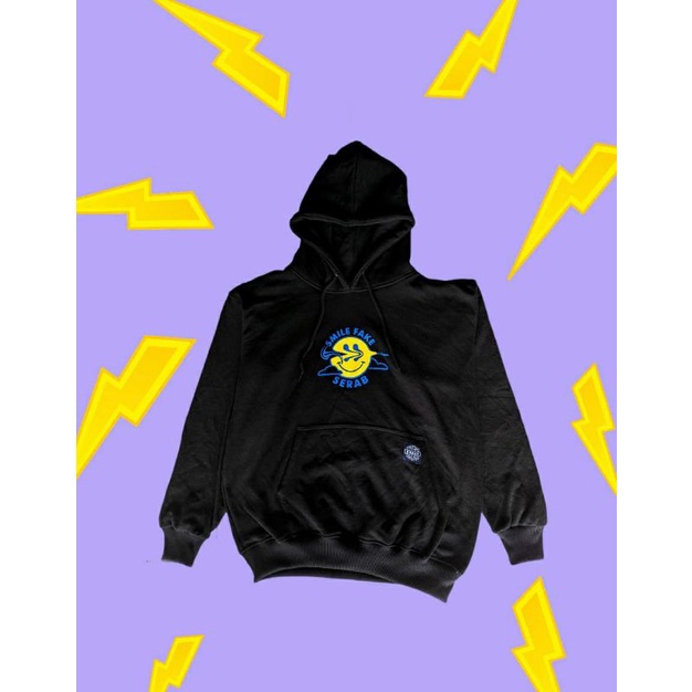 HOODIE Hitam&Orange/Sweater/Baju Hangat