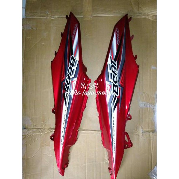 cover body Honda beat fi ESP tahun 2015 merah strip merah