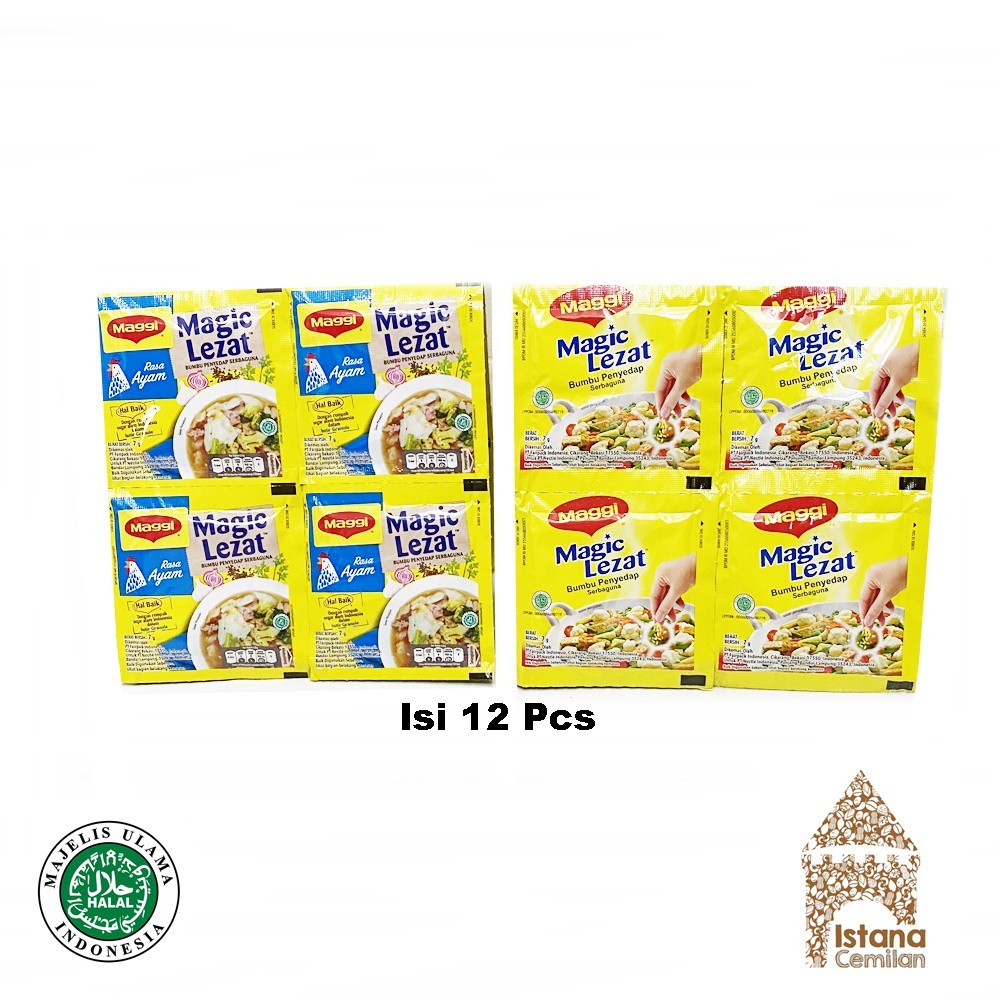 

Maggi Magic Lezat Bumbu Penyedap Serbaguna / Rasa Ayam (isi 12 sachet)
