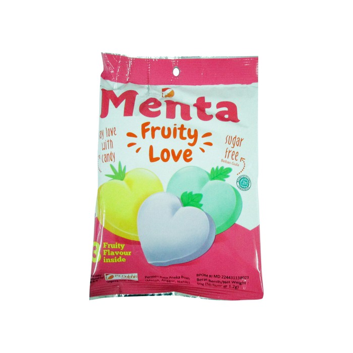 

Menta Fruity Love Permen Bebas Gula isi 50 butir HHR480