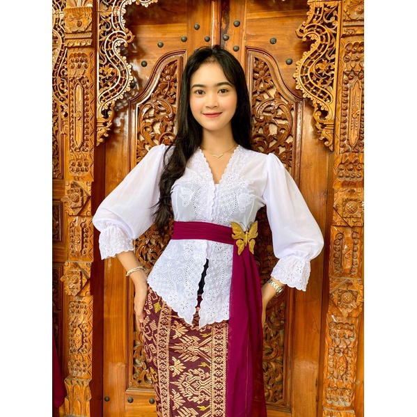 KEBAYA BORDIR BALI KERUT TERBARU/ KRBAYA BALI BAGUS MURAH