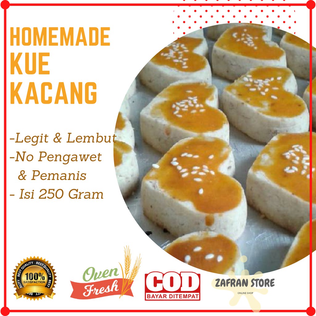 

Kue Kacang Toping Wijen / Kue Kering Kue Kacang Isi 250 gram Cemilan Keluarga