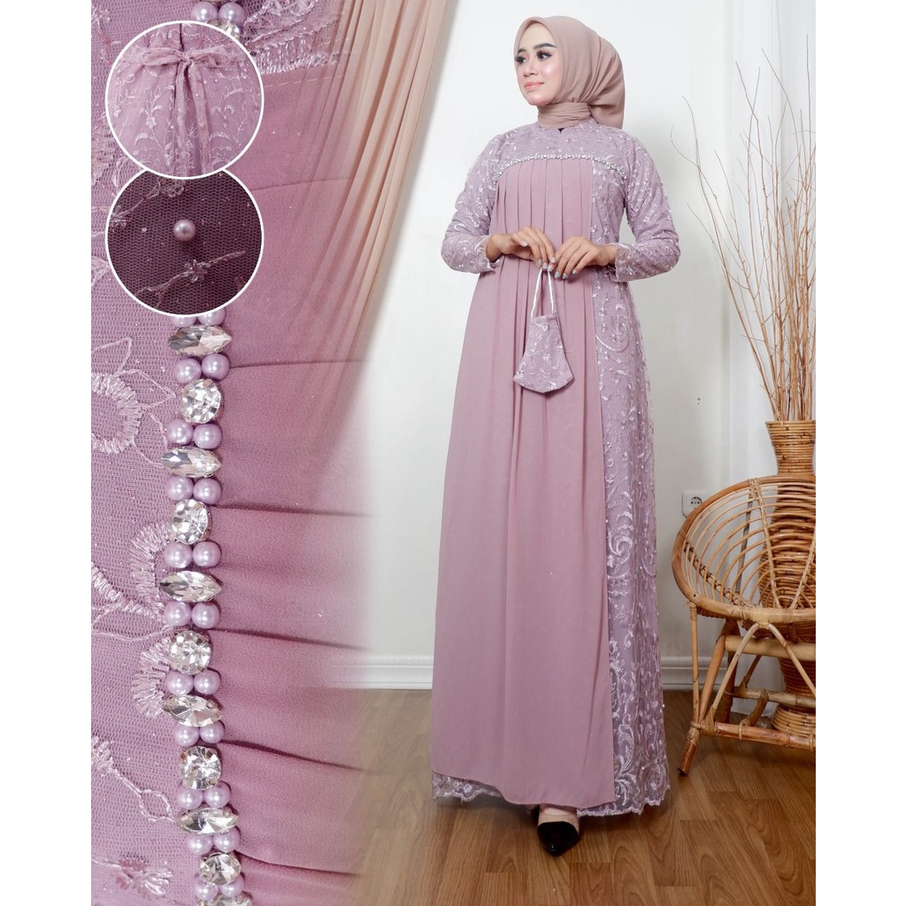 Ready Gamis Tasya Modern 2022//Gamis Pesta Mewah//Gamis Kekinian/Gamis anak Muda/gamis termurah/baju muslim/pakaian wanita/seragam pesta/dress/gamis brokat/gamis cantik/gamis mewah/termurah/terbaru/2022/modern