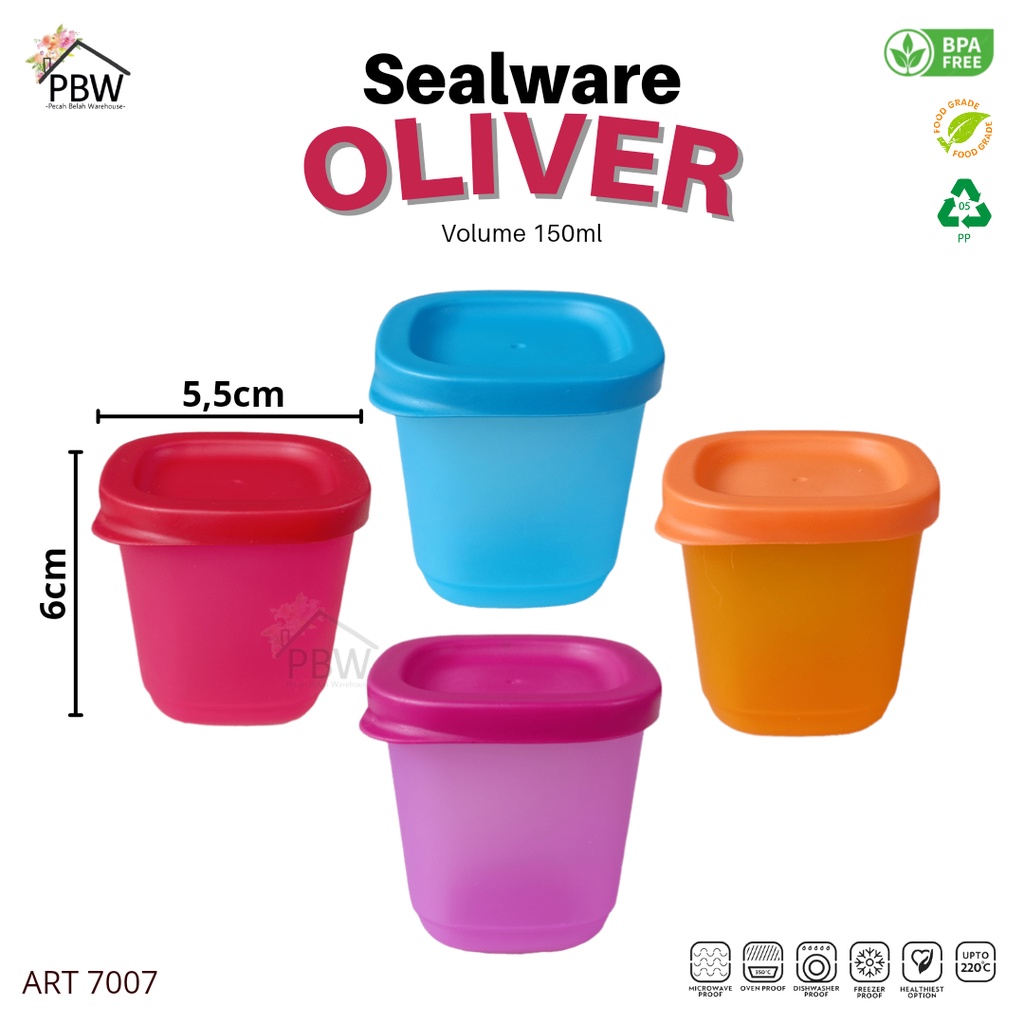 Toples Mini / Sealware Oliver 150ml B7007 / Tempat MPASI / Tempat Sambal / Tempat Bumbu